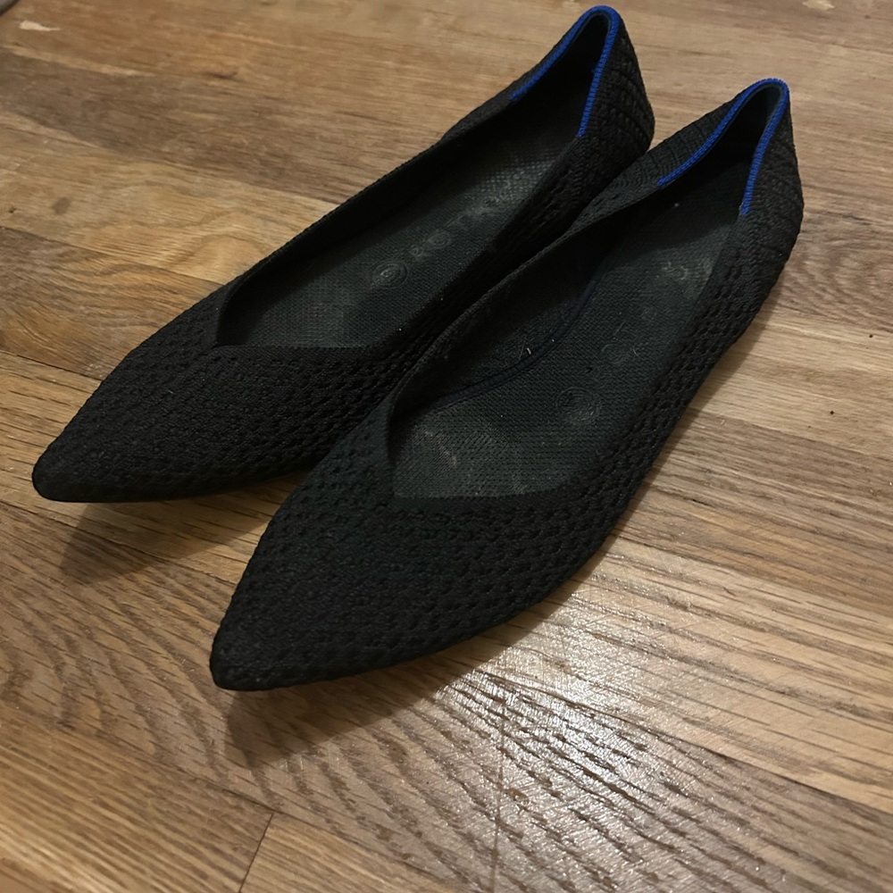 Rothy's Black The Point Honeycomb Women's Flats